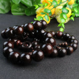 Red Rosewood Prayer Beads Bracelet Wooden Rosary Men's Women's Jewelry