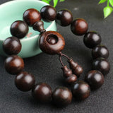 Red Rosewood Prayer Beads Bracelet Wooden Rosary Men's Women's Jewelry