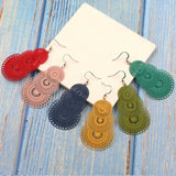 Red Round Bohemian Earrings for Women Statement Bridal Party Jewelry