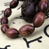 Red Sandalwood Willow Oval Bead Bracelet