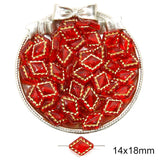 Red Series Carved Acrylic Beads for Jewelry Making