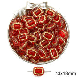 Red Series Carved Acrylic Beads for Jewelry Making