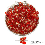Red Series Carved Acrylic Beads for Jewelry Making