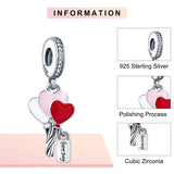 Red Series Pendant Charm Love Shoes Cherry Dangle Charms for Women