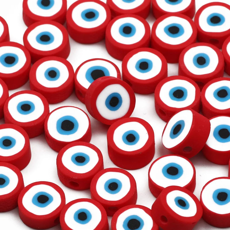 Red Polymer Clay Beads for Jewelry Making