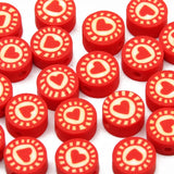 Red Polymer Clay Beads for Jewelry Making