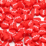Red Polymer Clay Beads for Jewelry Making