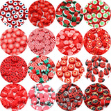 Red Polymer Clay Beads for Jewelry Making