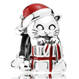 Sleighing Santa 925 Silver Charm for Bracelet