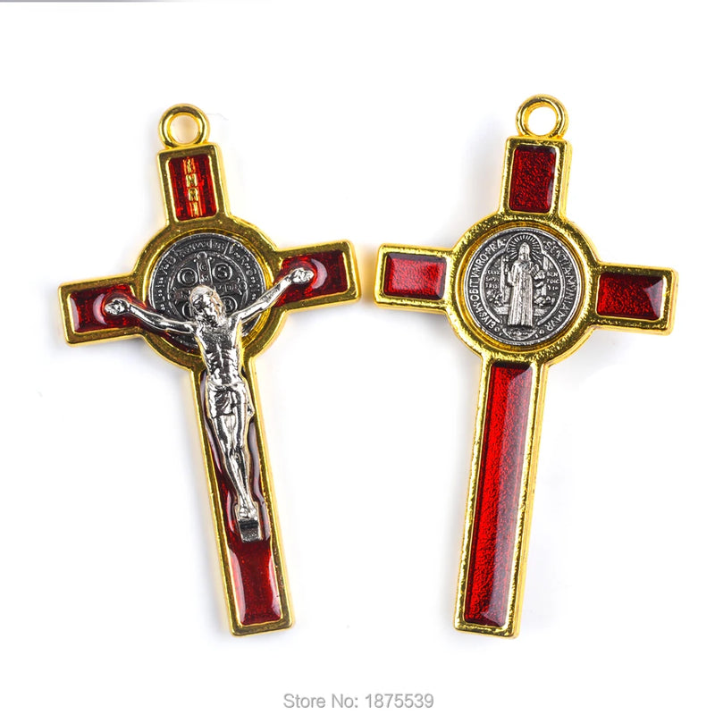 St Benedict Crucifix Alloy Cross Pendant