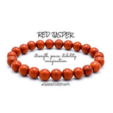 Red Stone Beads Strand Bracelet for Women Boho Natural Stone Bracelets