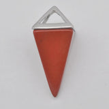 Red Stone Natural Gem Pendant Quadrilateral Pendulum