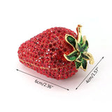 Red Strawberry Trinket Box Jewelry Organizer Vintage Style