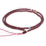 Red String Beads Bracelet with Natural Gemstones and Cross Charm