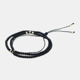 Red String Beads Bracelet with Natural Gemstones and Cross Charm