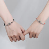 Zirconia 925 Silver Red String Bracelet