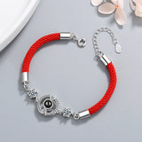 Zirconia 925 Silver Red String Bracelet