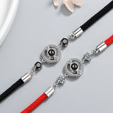 Zirconia 925 Silver Red String Bracelet