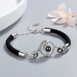 Zirconia Red String Bracelet 925 Sterling Silver