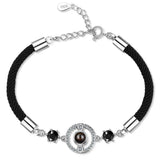 Zirconia Red String Bracelet 925 Sterling Silver