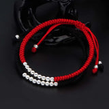925 Sterling Silver Red String Charm Bracelet for Women