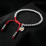 925 Silver Bracelet for Women Fishtail Lock Daisy Flower Star Pendant Bangle