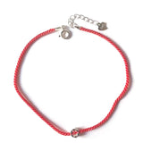 Zircon 925 Sterling Silver Anklet Red String Bracelet for Women