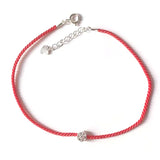 Zircon 925 Sterling Silver Anklet Red String Bracelet for Women