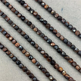 Red Tiger Eye 6mm Faceted Spacer Beads Flash for DIY Bracelet