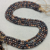 Red Tiger Eye 6mm Faceted Spacer Beads Flash for DIY Bracelet