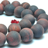Red Tiger's Eye Matte Round Beads Gemstone Bracelet Necklace DIY Jewelry Making