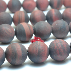 Red Tiger's Eye Matte Round Beads Gemstone Bracelet Necklace DIY Jewelry Making