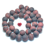 Red Tiger's Eye Matte Round Beads Gemstone Bracelet Necklace DIY Jewelry Making