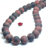 Red Tiger's Eye Matte Round Beads Gemstone Bracelet Necklace DIY Jewelry Making