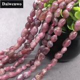 Red Tourmaline Beads Natural Gravel DIY Flat