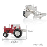 Red Tractor Enamel Cufflinks for Men