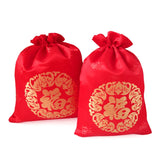 Red Traditional Style Large Capacity Storage Bag