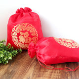 Red Traditional Style Large Capacity Storage Bag