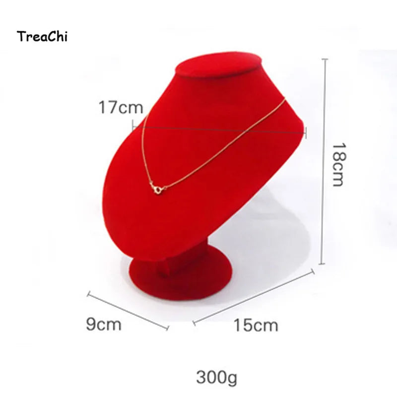 Red Velvet Jewelry Display Counter Showcase