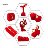 Red Velvet Jewelry Display Counter Showcase