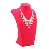 Red Velvet Necklace Jewelry Display Stand Mannequin Pendant Display Holder