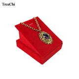 Red Velvet Pendant Display Stand Necklace Earring Organizer