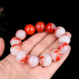 Natural Jade Bracelet 18mm Round Beads Amulet Men Women Jadeite Jewelry
