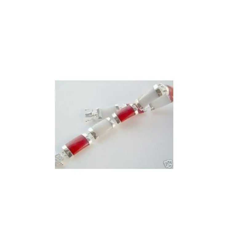Red Gem Bracelet Sterling Quartzite Bangle