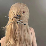 Red and Rose Flower Hairpin Tiara for Women Wedding Head Jewelry
