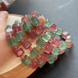 Red & Green Strawberry Crystal Bracelet for Women - Hand Wrist Stone Jewelry