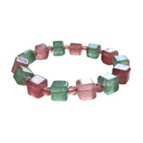 Red & Green Strawberry Crystal Bracelet for Women - Hand Wrist Stone Jewelry