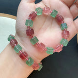 Red & Green Strawberry Crystal Bracelet for Women - Hand Wrist Stone Jewelry