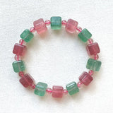 Red & Green Strawberry Crystal Bracelet for Women - Hand Wrist Stone Jewelry
