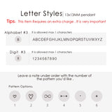 Personalized Red Rope Bracelet with Engraved Rectangle Letter
